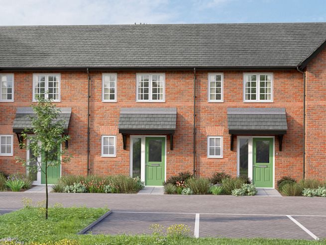 2 bedroom houses - artist's  impression subject to change. Please note that the above computer generated image is representative of the house type and not the specified plot as some details may vary.
